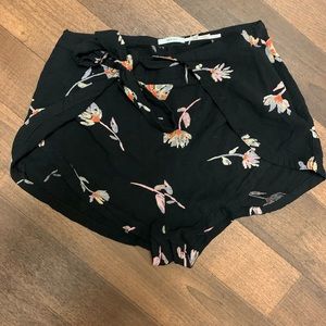 Super Cute Black Floral Shorts